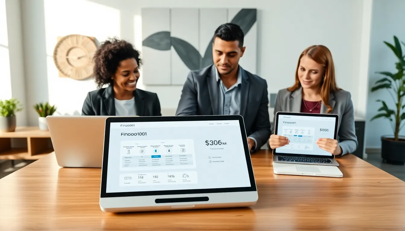 diverse team discussing Finoooo1001 in a modern workspace.